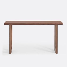 Nachtkastje in massief notenhout en notenhoutfineer, breedte 140 cm, Douve