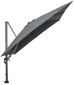 Garden Impressions Hawaii zweefparasol 300x300 cm - frame carbon black - doek donker grijs