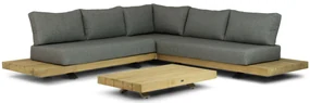 Hoek loungeset 6 personen Teak Old teak greywash Santika Furniture Santika