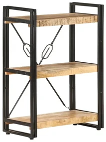vidaXL Boekenkast met 3 schappen 60x30x80 cm massief mangohout