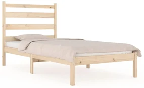 vidaXL Bedframe massief grenenhout 75x190 cm 2FT6 Small Single