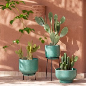 Stalen metalen standaard voor de Florian-bloempot, hoogte 16 cm, FLORIANA