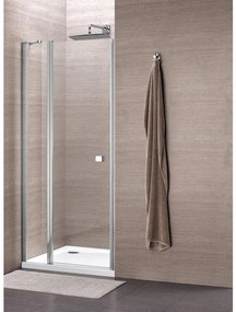 Royal Plaza Hendra draaideur 100x195 met vast paneel chroom profiel en helder glas en Clean antikalkbehandeling 70723