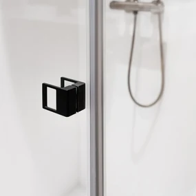 Riho Scandic X204 douchecabine links 90x90cm zwart mat