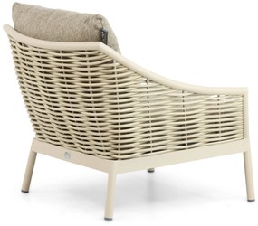 Stoel en Bank Loungeset 5 personen Aluminium/Wicker Taupe  Apple Bee Milou