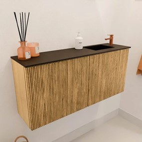 Mondiaz Joya 90cm toiletmeubel oak met wastafel faye rechts 1 kraangat urban