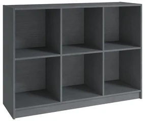 vidaXL Boekenkast 104x33x76 cm massief grenenhout grijs