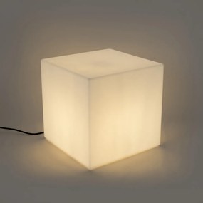 Moderne buitenlamp wit 38 cm vierkant IP44 - Nura