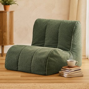 Swoop Zitzak Stoel Bouclé - Olijfgroen