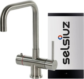 Selsiuz 3-in-1 kokend water kraan haaks met single boiler RVS