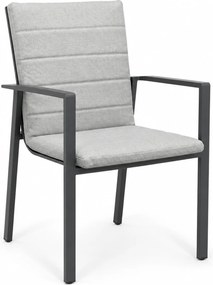 Tuinstoel Aluminium Grijs-antraciet Lifestyle Garden Furniture Timo antraciet/soft grey
