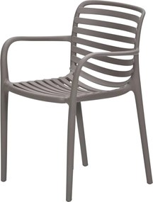 Garden Impressions Mees tuinstoel taupe - 2 stuks