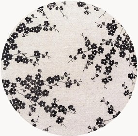 Wasbaar rond jacquard in- & outdoor vloerkleed Sakura