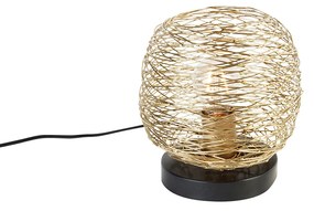 Design tafellamp goud 20 cm - Sarella Design E27 rond Binnenverlichting Lamp