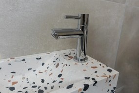 Saniclear Terrazzo fonteinset met rechte kraan in chroom