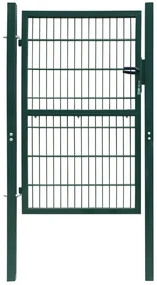 vidaXL Poort dubbelstaafmat (enkel) 106x230 cm groen