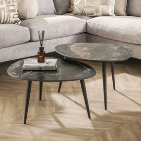 Salontafelset Keramiek Organisch - 70 X 58cm.