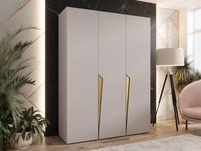 Kledingkast Hartford 604, Kasjmier, Gouden, 202x150x52cm, 104.8 kg, Kledingkast deuren: Met scharnieren