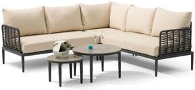 Hoek loungeset 5 personen Aluminium/wicker Grijs  Coco Ibiza