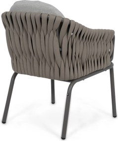 Tuinset 6 personen 180 cm Rope Taupe Santika Furniture Santika