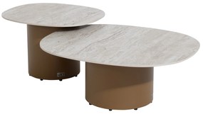 Sofie lounge tuintafels set van 2 keramisch blad amber 4 Seasons Outdoor