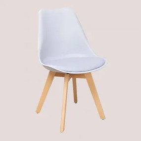 Set van 4 Scandinavische eetkamerstoelen Grijs - Dolfijn - Sklum