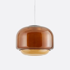 Hanglamp van gekleurd glas Ø30,5 cm, KINOKO