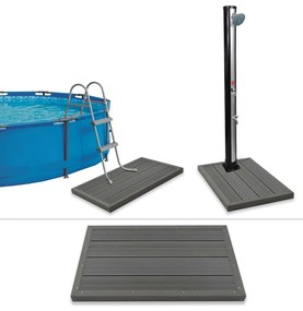 vidaXL Vloerelement voor solardouche of zwembadladder HKC