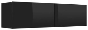 vidaXL Tv-meubel 120x30x30 cm bewerkt hout hoogglans zwart