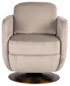 Velvet Draaifauteuil Khaki