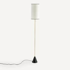Staande lamp in marmer en ijzer messing Sophonie