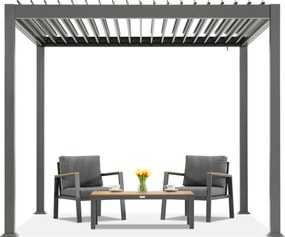 Lagos Premium 3x3 Garden Point vrijstaande terraspergola antraciet