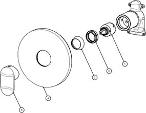 Paffoni Candy douche mengkraan inbouwset 1 uitgang chroom