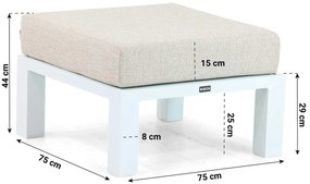 Hoek loungeset 5 personen Aluminium Wit  Lifestyle Garden Furniture Luca