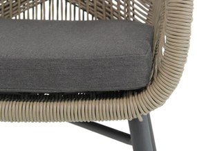 Tuinset 4 personen 90 cm Wicker Taupe Lifestyle Garden Furniture Advance/Veneto