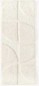 Pluizig hoogpolige loper Jade met verhoogd hoog-laag structuur