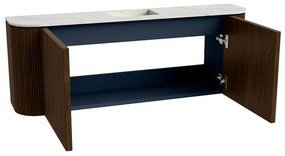 Mondiaz Joya DLux 115cm toiletmeubel ronding links/rechts walnut met wastafel faye midden zonder kraangat opalo
