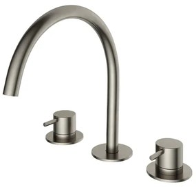 Hotbath Cobber inbouw wastafelmengkraan - 1 functie - 2 knoppen - geborsteld nikkel CB033GN