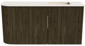 Mondiaz Joya DLux 80cm toiletmeubel ronding links shadow met wastafel faye rechts 1 kraangat meli