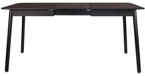 Zuiver Glimps Uitschuifbare Eettafel Zwart Hout