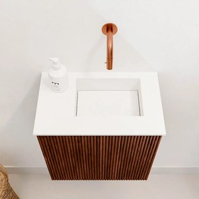 Mondiaz Joya 40cm toiletmeubel ruby met wastafel faye rechts zonder kraangat talc