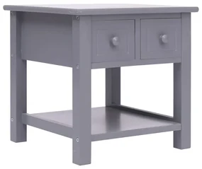vidaXL Bijzettafel 40x40x40 cm paulowniahout grijs
