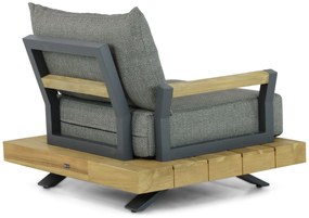 Tuinstoel Aluminium/teak Taupe-naturel-bruin Santika Supreme