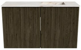 Mondiaz Joya DLux 70cm toiletmeubel shadow met wastafel faye rechts 1 kraangat frappe