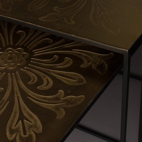 Dutchbone Saffra Vierkante Messing Nesttafels