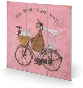 Sam Toft - Go Your Own Way Schilderij op hout, (30 x 30 cm)