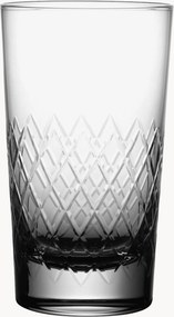 Mondgeblazen kristallen longdrinkglazen Lattice, 4-delig