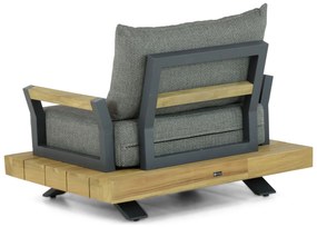 Tuinstoel Aluminium/teak Taupe-naturel-bruin Santika Supreme