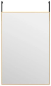 vidaXL Deurspiegel 40x60 cm glas en aluminium goudkleurig