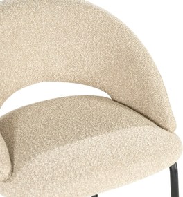 By-Boo Nido Barkruk Met Zwart Onderstel Taupe